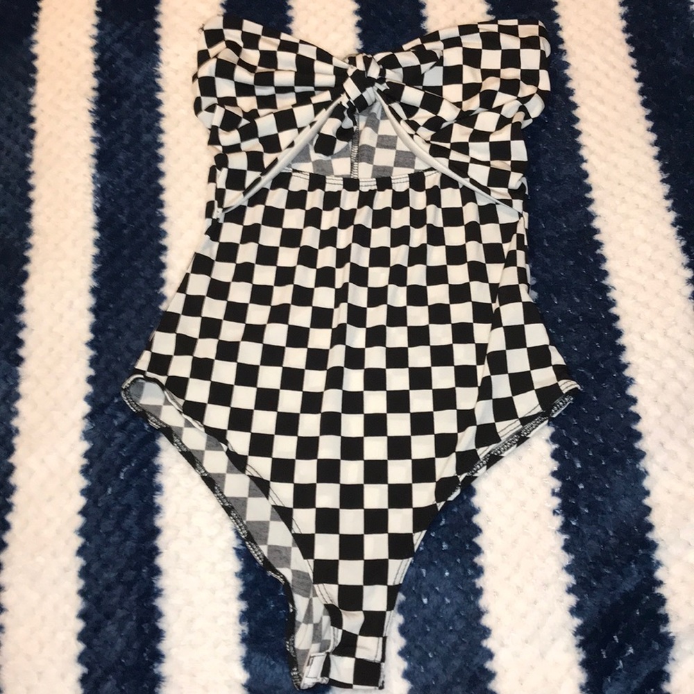 Charlotte Russe Checkered Bodysuit